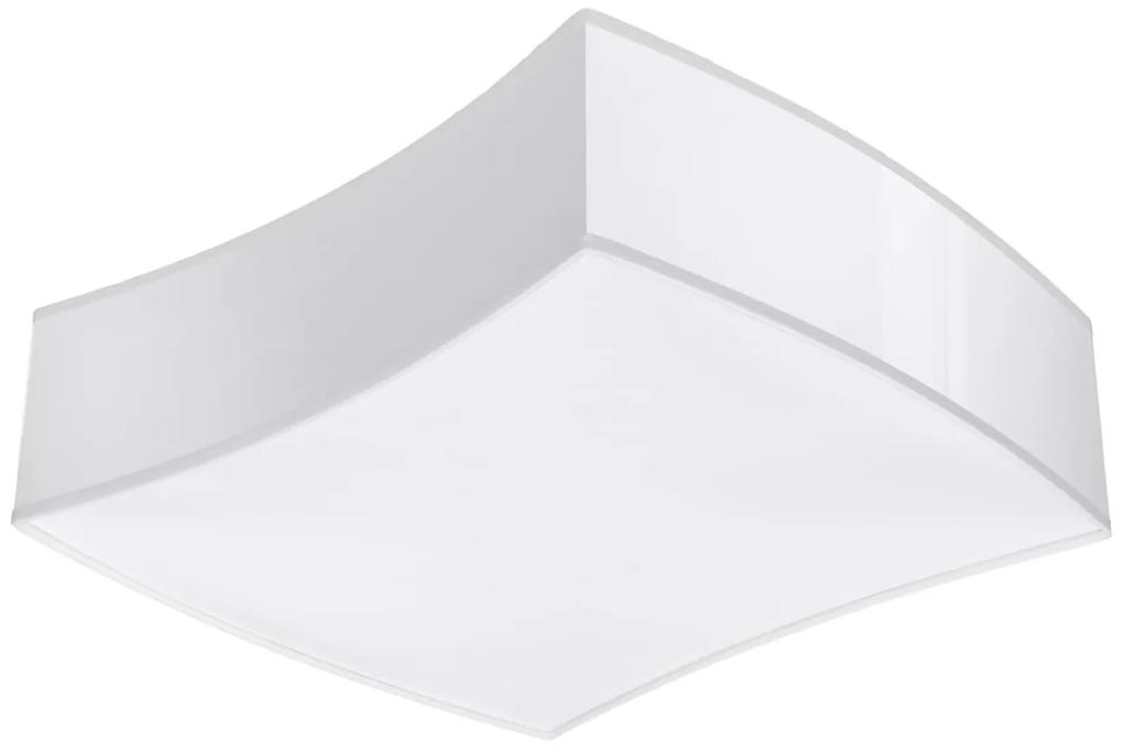 Stropné svietidlo Square, 1x biele plastové tienidlo, (biely plast)