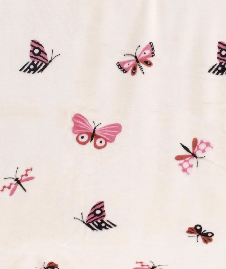 Baránková deka mikroplyš Exclusive 150 × 200 cm – Motýliky béžové