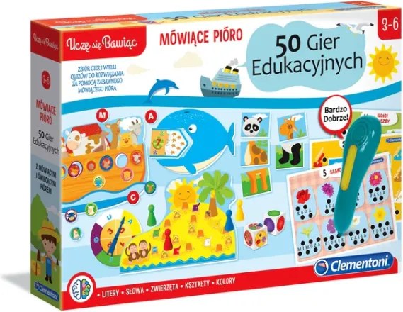 Hovoriace pero 50 vzdelávacích hier Učím sa hrať poľský jazyk Clementoni 50650