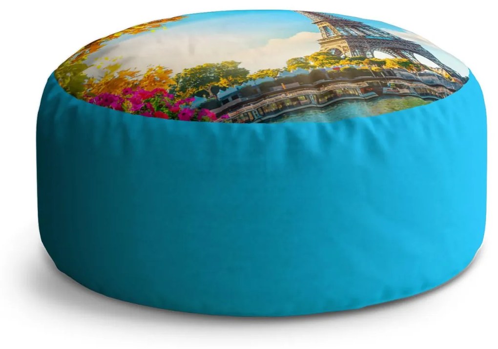 Sablio Taburet Circle Paríž Eiffelova veža Flowers: 40x50 cm