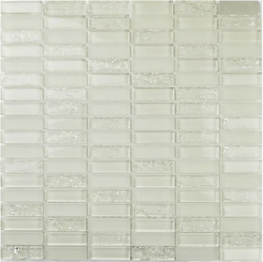 Sklenená mozaika Premium Mosaic bílá 30x30 cm lesk MOS4815CRWH