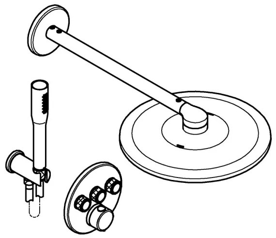 GROHE 34874000 - Sprchový systém PRECISION SMARTCONTROL 310 mm, lesklý chróm