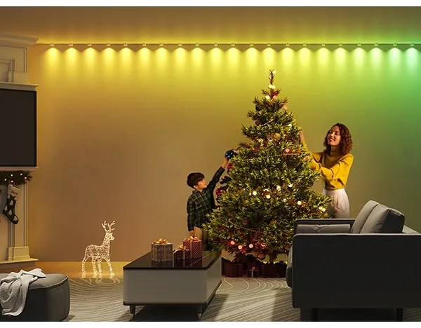 Govee - RGBIC LED String Downlights 5m Wi-Fi