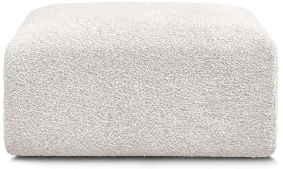 Biela podnožka z textílie bouclé Tina – Bobochic Paris