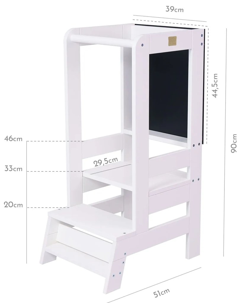 Moderná učiaca veža MeowBaby® s tabuľou White