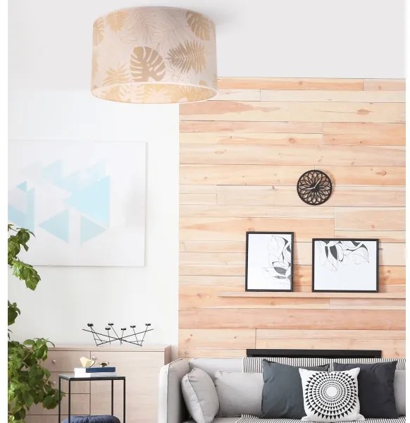 Duolla - Stropné svietidlo ARECA 1xE27/40W/230V pr. 45 cm mosadz/biela