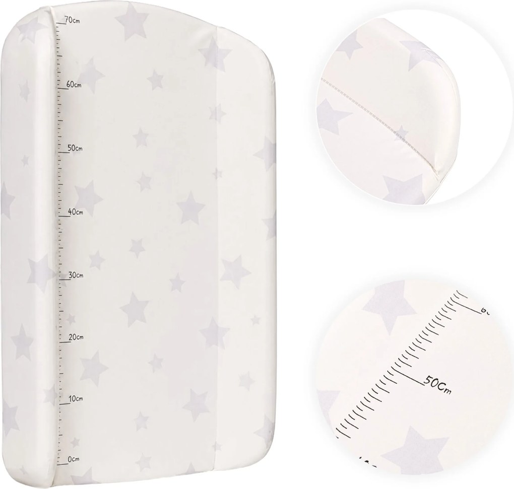 Prebaľovací nadstavec 85x50 cm ECOTOYS na postieľku/komodu, profilovaný PVC, hviezdičky