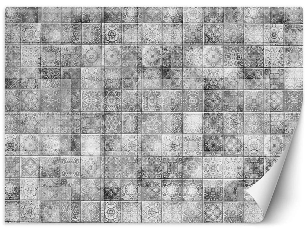 Gario Fototapeta Sivé dlaždice, marocká mozaika s orientálnym vzorom Materiál: Vliesová, Rozmery: 250 x 175 cm