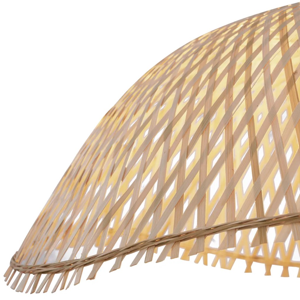 Bohemian závesné svietidlo čierne s bambusom - Lily