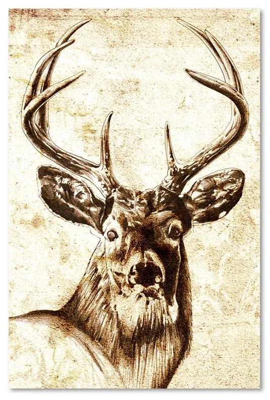 Gario Obraz na plátne Maľovaný jeleň Rozmery: 40 x 60 cm