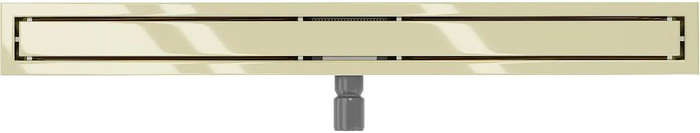 Mexen Flat nerezový sprchový žľab 90 cm (2v1) - vzor M13 , zlatá, 1510090-15