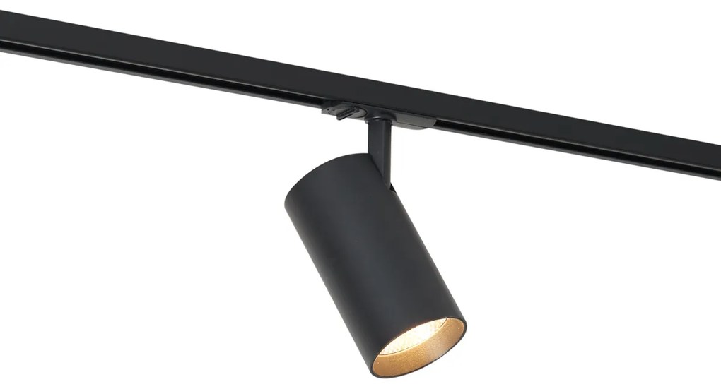 Moderný reflektor čierny pre 1-fázový koľajnicový systém vrátane LED - Iconic Mark