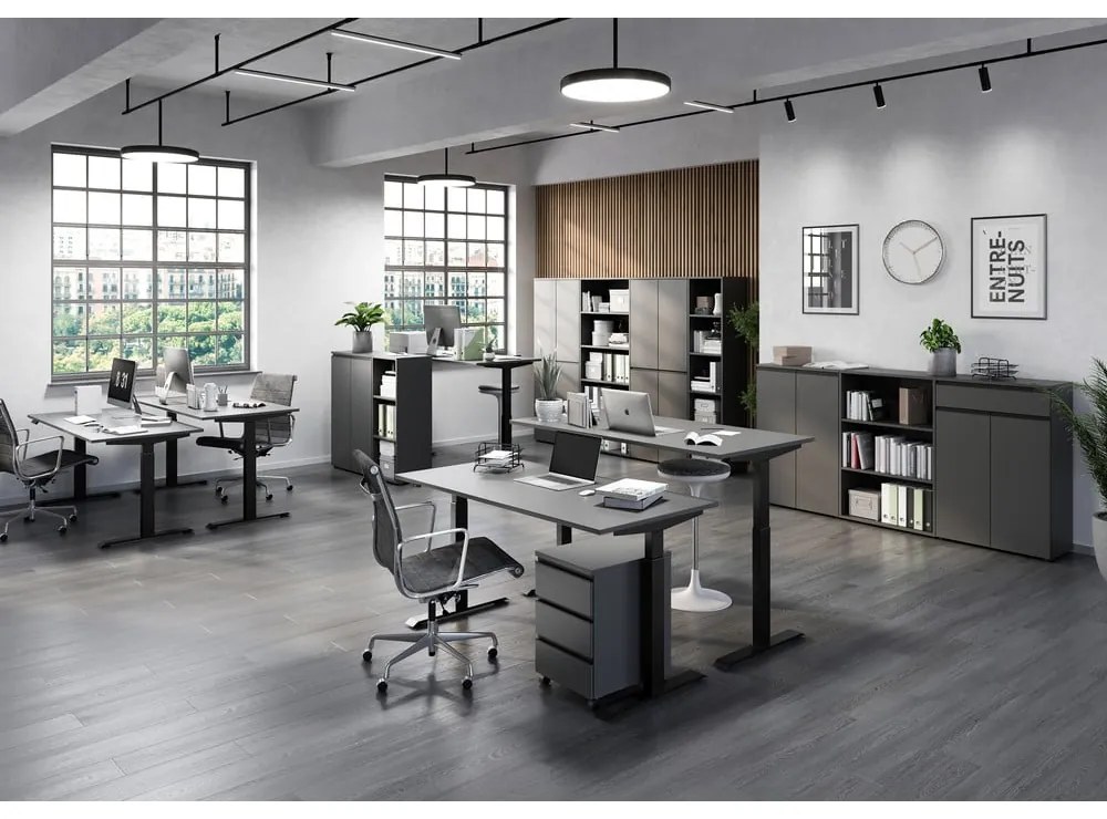 Antracitová šatníková skriňa 81x197 cm Bedano – Germania