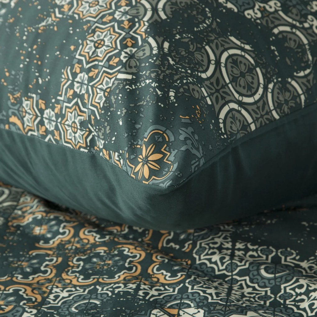 SATÉNOVÉ OBLIEČKY SPRING69 160X200 CM, 2 KS 70X80 CM VZOROVANÉ