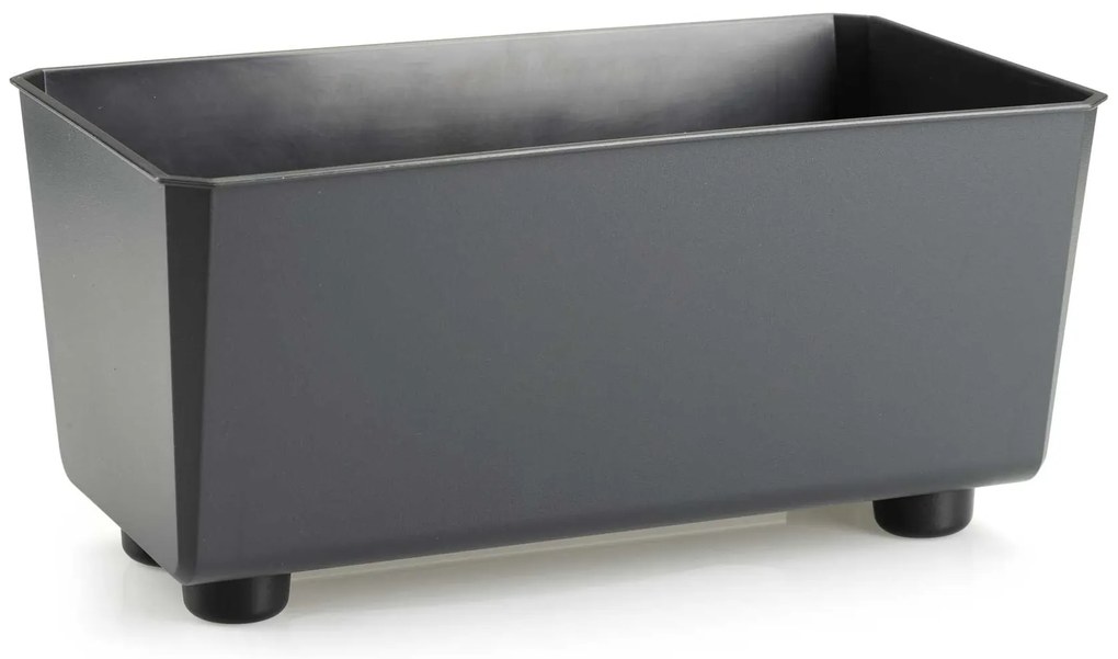 PLASTOVÝ KVETINÁČ SALVIA 28,5X17 CM ANTRACITOVÁ