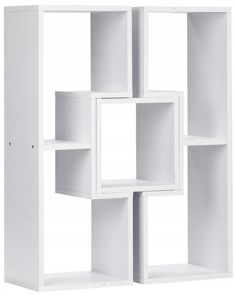 Regál na knihy, modulárna skriňa, komoda, police, BIELA