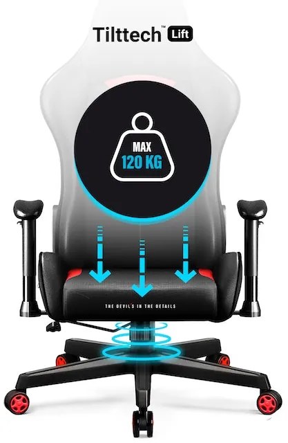 Látkové herné kreslo Diablo X-ST4RTER Normal Size: čierno-červené Diablochairs