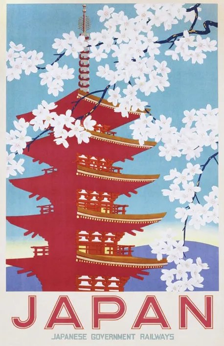 Plagát, Obraz - Japan railways, (61 x 91.5 cm)