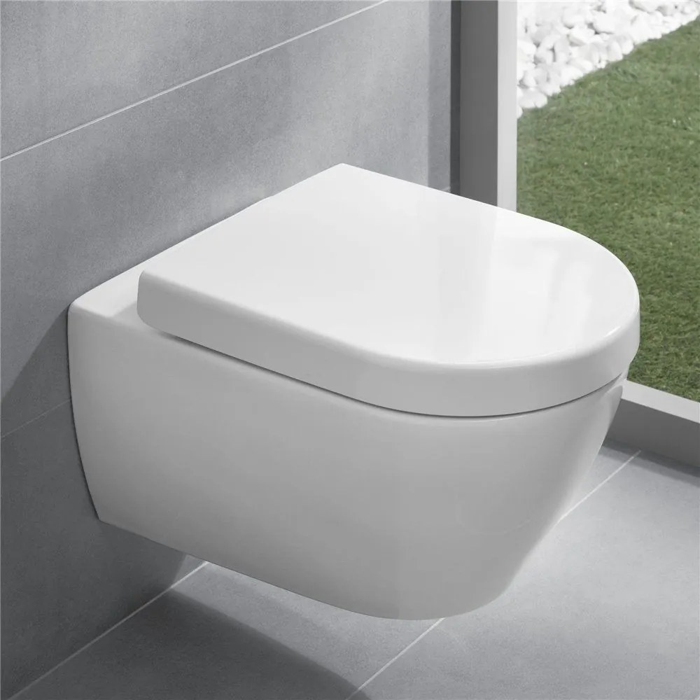 VILLEROY &amp; BOCH Subway 2.0 WC sedátko s poklopom, s funkciou QuickRelease a Softclosing, biela alpská, 9M68S101