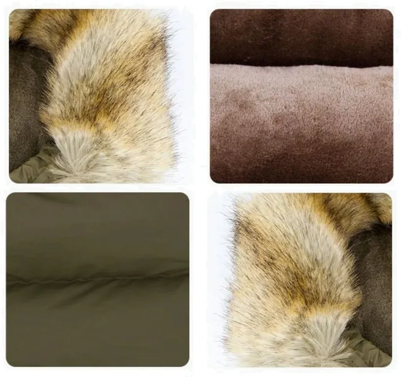 Dekorstudio Detský fusak s kožušinou Teddy PRO tmavo zelený