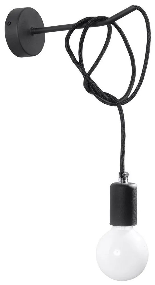 Nástenné svietidlo EDISON 1xE27/60W/230V čierna