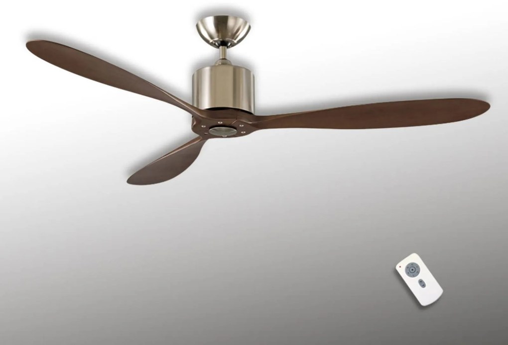 Aeroplan Eco stropný ventilátor, chróm, orech