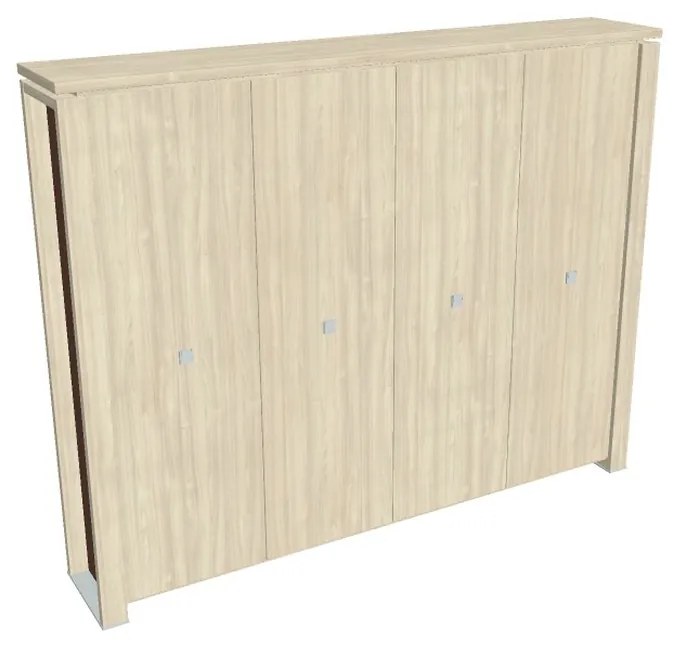 Vysoká šatníková skriňa Verno+ S 260 x 46 x 210 cm, agát / hnedá