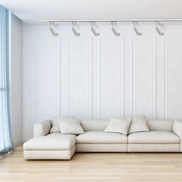 Bodové svietidlo do lištového systému PARIS 6xGU10/10W/230V +2x1 m lištový systém