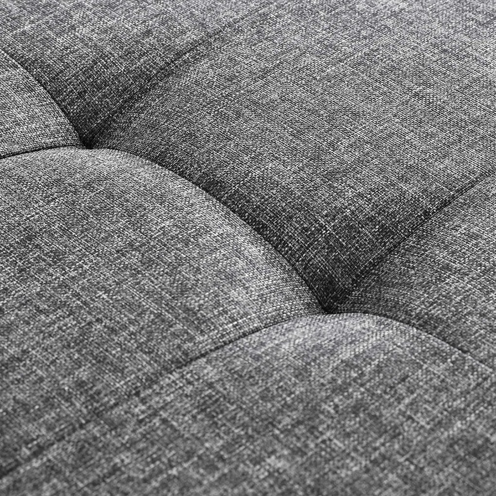 Taburet s odklápacím vekom OTTOMAN 110x38 cm, tmavosivý