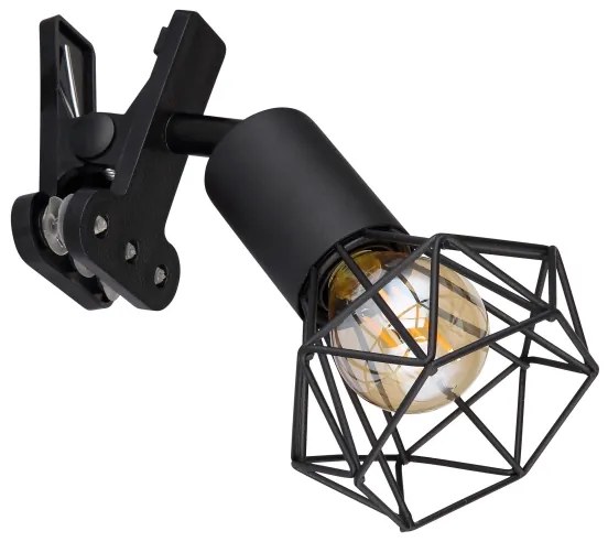 Globo 54802SK - Nástenná lampa s klipom XARA I 1xE14/40W/230V čierna