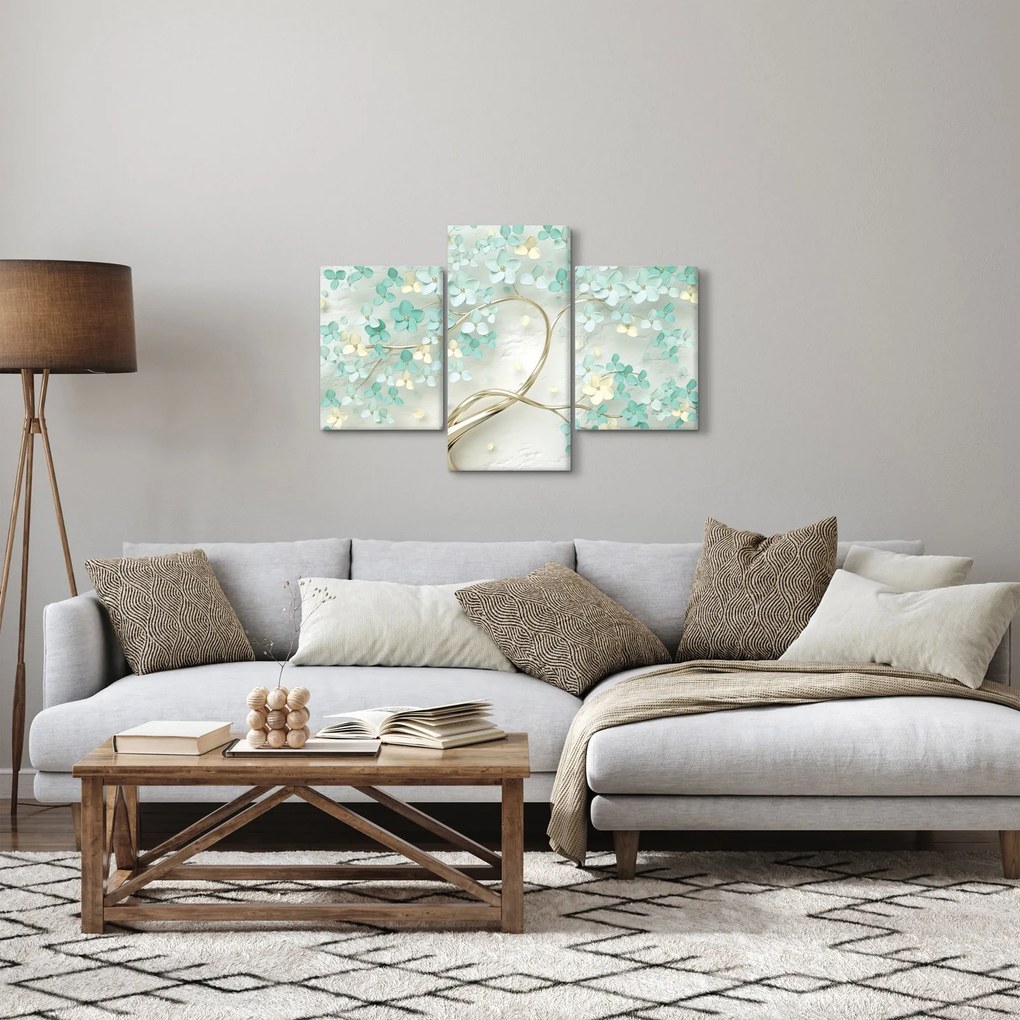 Obraz - Zlatý kvitnúci strom (90x60 cm)