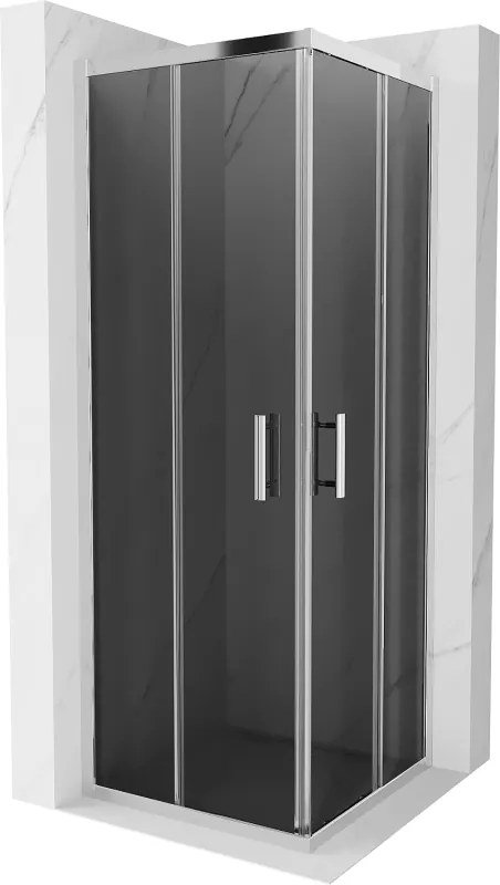 Mexen Rio štvorhranný sprchový kút 70 x 70 cm, grafit, chróm - 860-070-070-01-40