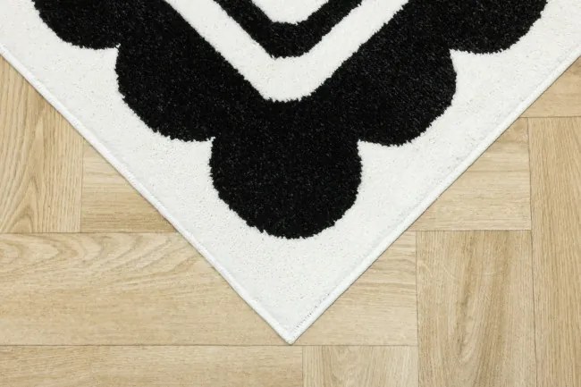 Detský koberec LIMA M138A čierny / biely