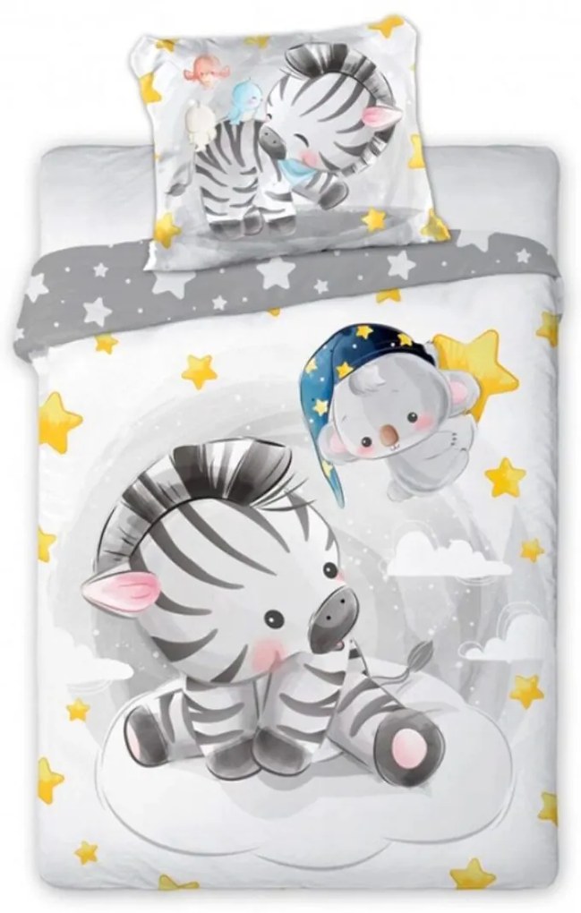 Obliečky do postieľky Zebra 135x100cm+40x60cm Faro