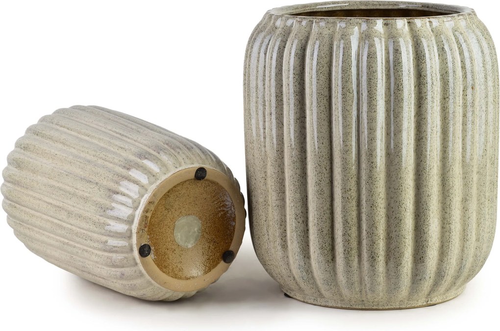 Sada 2 ks keramických květináčů NEVA BEIGE XV béžová