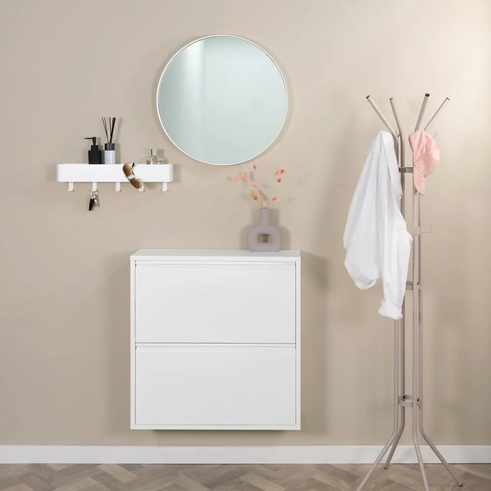 Biela kovová výklopná skrinka na topánky 75x77,5x22,5 cm Billy – Spinder Design