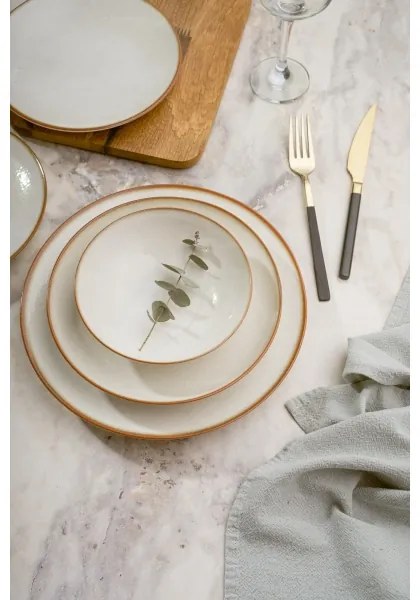 Jedálna súprava 24 ks béžová/porcelán