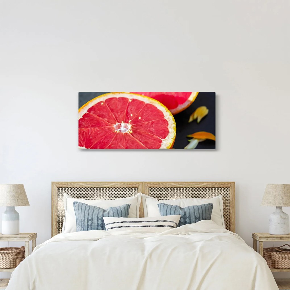 Obraz rozkrojených grapefruitov (120x50 cm)