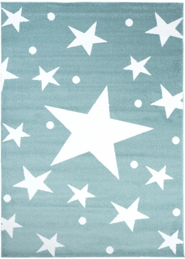 Kusový koberec Hviezdičky modrozelený, Velikosti 140x190cm