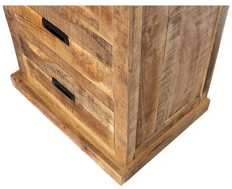 Príborník z mangového dreva Denver 65x200 cm Rovný Mahom