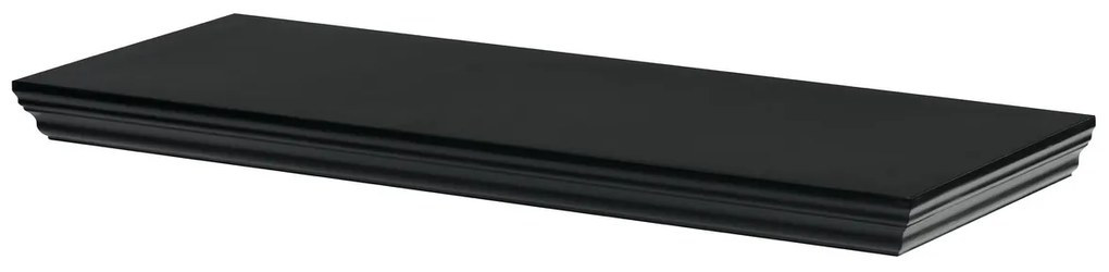 Nástenná polička P-024, matná čierna, 60 cm