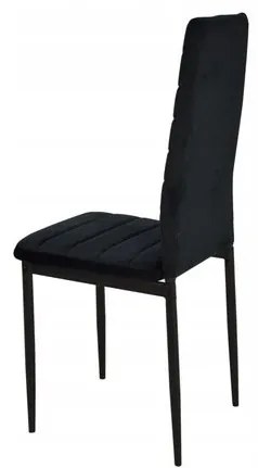 Jedálenská stolička Chicago zamatová čierna