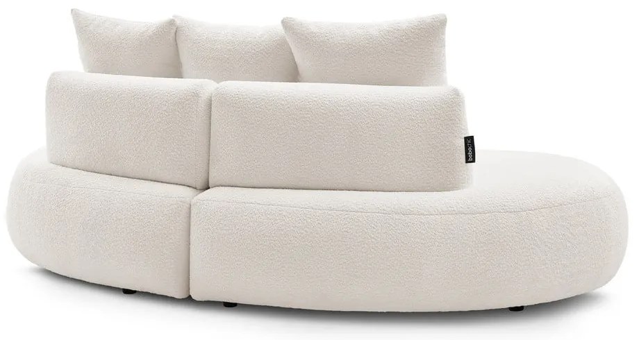 Biela pohovka z textílie bouclé 260 cm Saint-Germain – Bobochic Paris