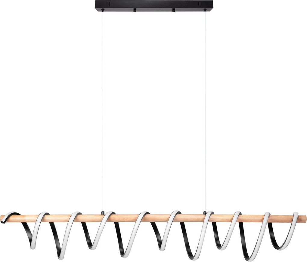 Toolight Toolight, LED stropné svietidlo 120cm 30W 4000K APP1288-CP, čierna-hnedá, OSW-00943