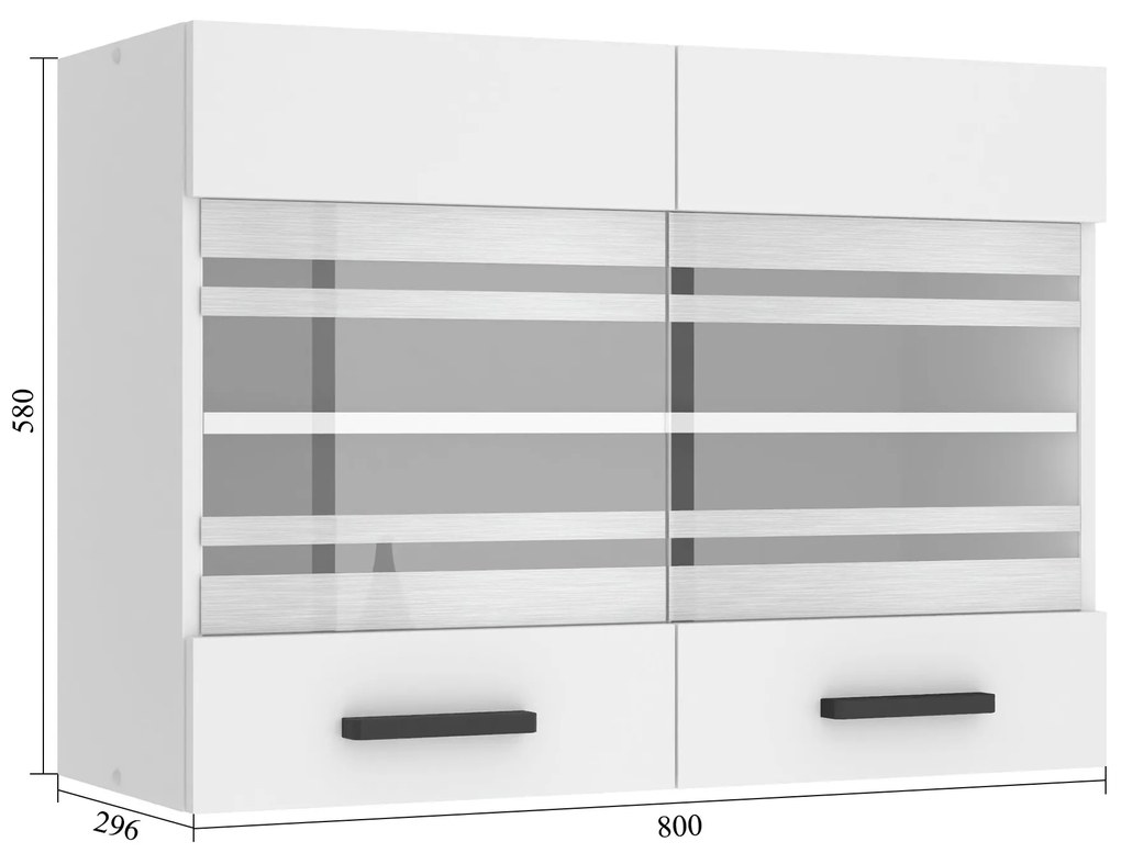 Kuchynská skrinka Belini Premium Full Version horná 80 cm dub wotan