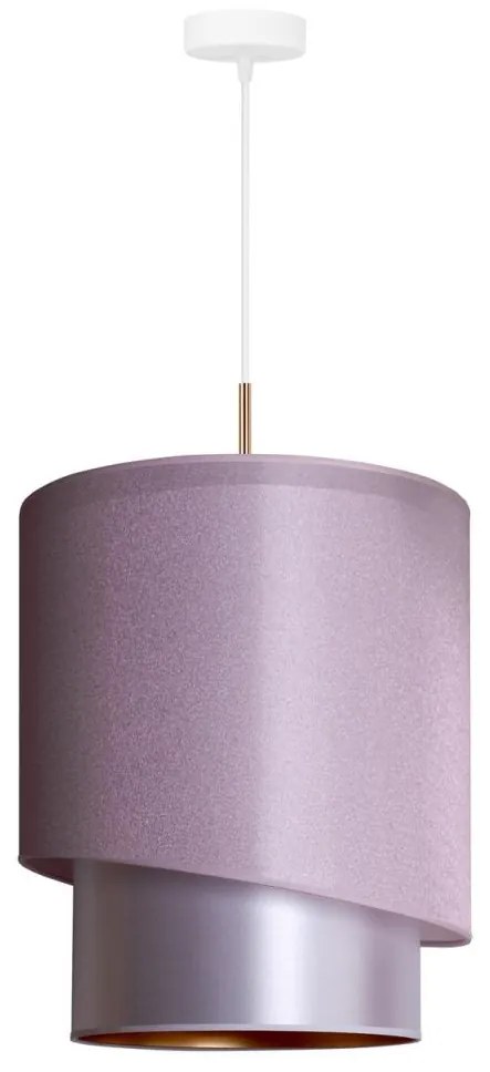 Duolla - Luster na lanku PARIS 1xE27/15W/230V pr. 40 cm ružová/strieborná/medená