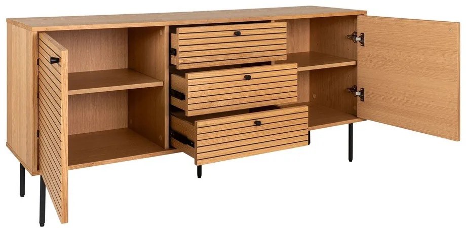 Nízka komoda v dekore duba v prírodnej farbe 150x74 cm Kyoto – House Nordic