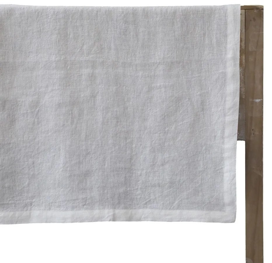 Béžový ľanový obrus Valine - 140*360 cm