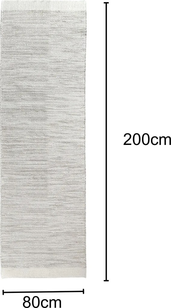 My Flair, Behúň Wooly Oasis natur, 80x300, šedá, chodba / predsieň