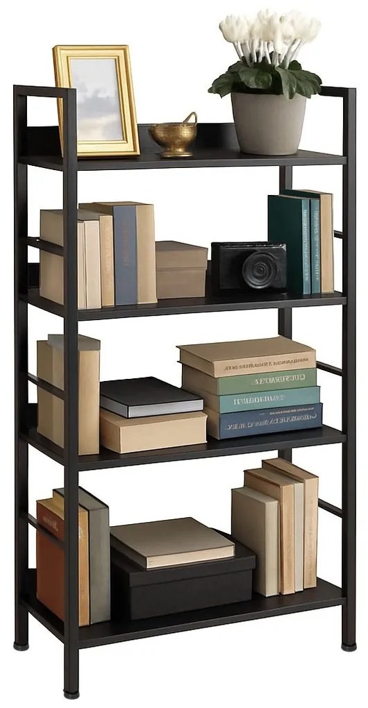 Regál VARBERG 125x60 cm čierny